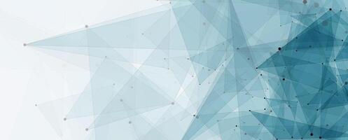abstract ai blue background with connected lines and dots vector