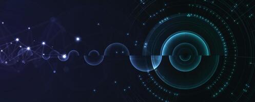 a futuristic dark background with a circular shape vector