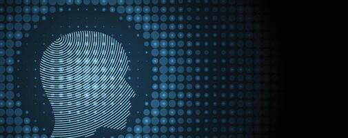 a ai on a black background with a blue circle vector