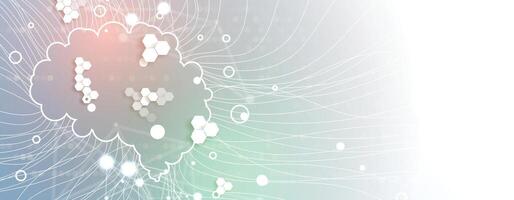 clouds and lines on a white background vector
