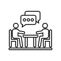 Icon a meeting, isolated against a clean background vector