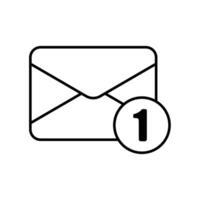Icon a new message, isolated against a clean background. vector