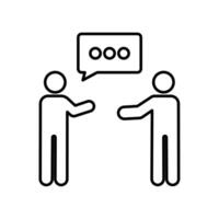 Icon a debate, isolated against a clean background. vector
