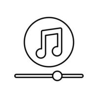 Icon a music, isolated against a clean background. vector