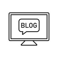 Icon a blog, isolated against a clean background. vector