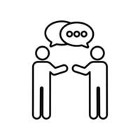 Icon a conversation, isolated against a clean background. vector