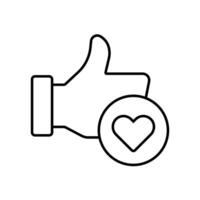 Icon a like, isolated against a clean background. vector