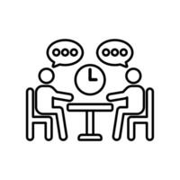 Icon a deliberation, isolated against a clean background. vector