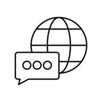 Icon a language, isolated against a clean background. vector