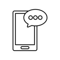 Icon a chat, isolated against a clean background. vector