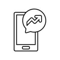 Icon a trending, isolated against a clean background. vector