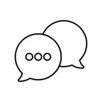 Icon a speech bubble, isolated against a clean background. vector