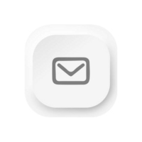 Email icon on a flat shape flat illustration flat png