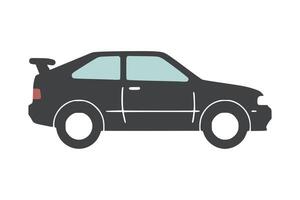 silhouette of a car representing vehicle transport, emphasizing travel, racing, and modern technology. vector