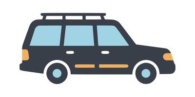 Flat glyph representing a station wagon. This icon is great for use in travel and tourism websites, app designs, logos, and UI. vector