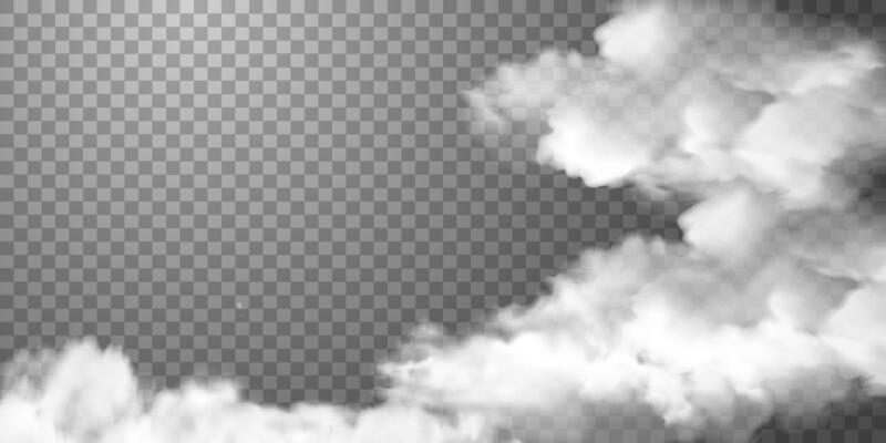 Realistic white cloudscape