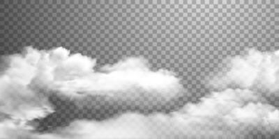 White realistic cloud sky,cloudscape vector