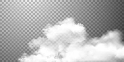 White realistic clouds vector