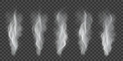 Wavy smoke effect, realistic set vector