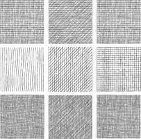 Sketch pencil hand drawn texture set vector