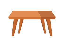 Wooden table with legs flat design illustration vector
