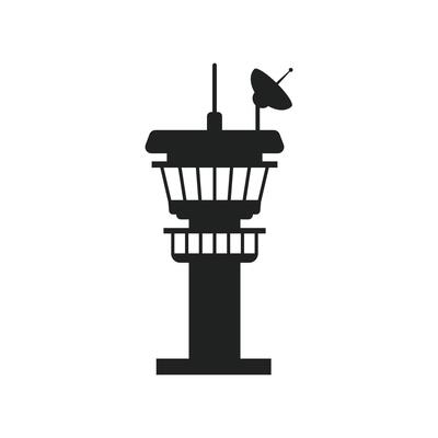 Control tower icon illustration