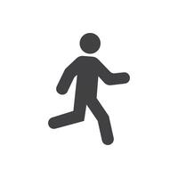 A man running icon on a white background vector