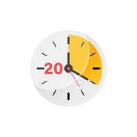 A clock with twenty minutes left on it vector