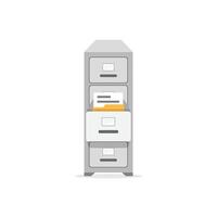 A file cabinet with a file inside vector