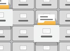 A file folder with a file inside it vector