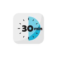 30 minutes icon on white background vector
