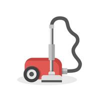 A red vacuum cleaner on a white background vector
