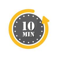 10 minute timer icon vector