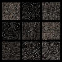 Wood effect sketch pencil texture set vector