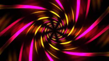 Pink and Yellow Spiral Energy Flow Background VJ Loop in 4K video