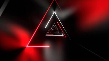 White and Red Beautiful Neon Triangular Tunnel Background VJ Loop 4K video