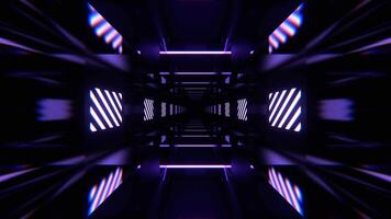 Purple and Green Rhythmically Shimmering Striped Tunnel Background VJ Loop 4K video