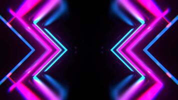 Blue and Pink Glowing Neon Rhombus Background VJ Loop in 4K video