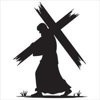 Jesus Carrying the Cross , vector