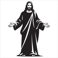 The Compassionate Christ with Open Arms vector