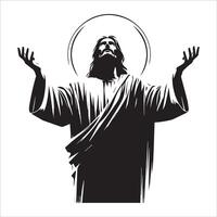 The Welcoming Savior Open Arms for the Lost vector