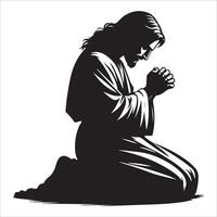 The Warm Embrace of Jesus with Open Arms vector