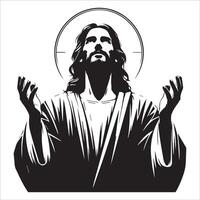 The Heart of Jesus Open Arms of Compassion vector