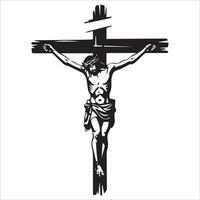 The Crucifixion of Christ on the Cross vector