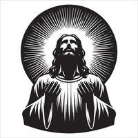 Jesus Embracing the World with Open Arms vector