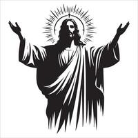 Jesus Open Arms A Symbol of Grace vector