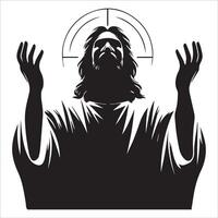 The Open Arms of Jesus a Symbol of Salvation vector