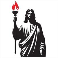 Jesus Holding a Torch , vector