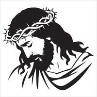 The Suffering Savior with the Crown of Thorns vector