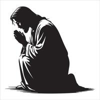 Jesus Calling Us with Open Arms vector